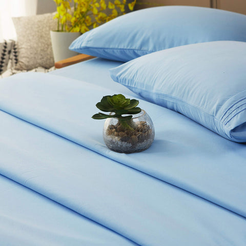 SONORO KATE flat sheet embroidery detail adding refined bedroom style