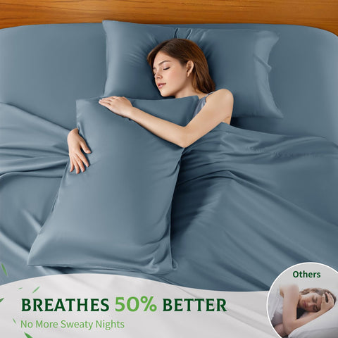 SONORO KATE flat sheet spread on bed demonstrating generous coverage