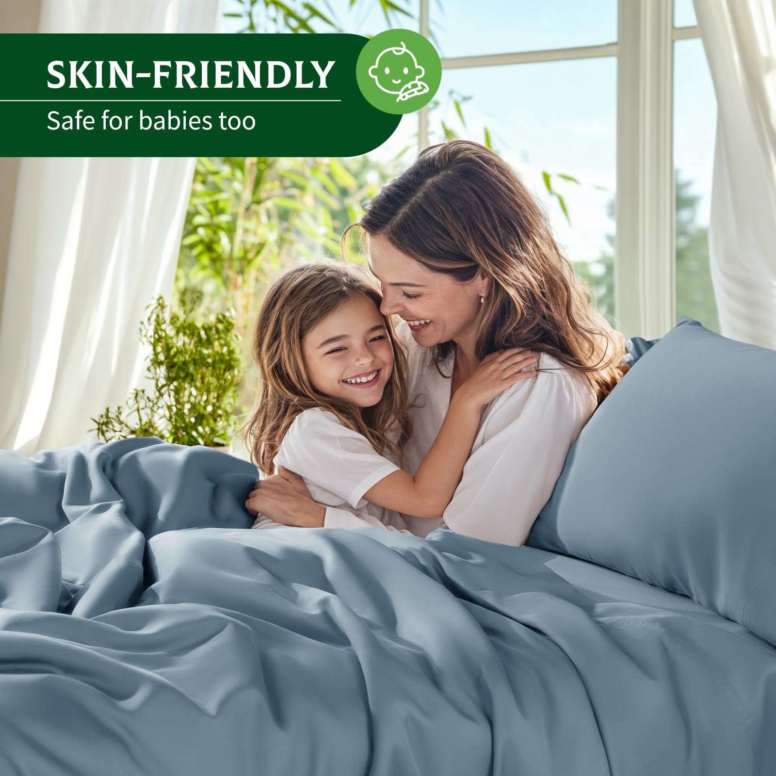 SONORO KATE lifestyle bedroom scene showing cooling, elegant bedding benefit