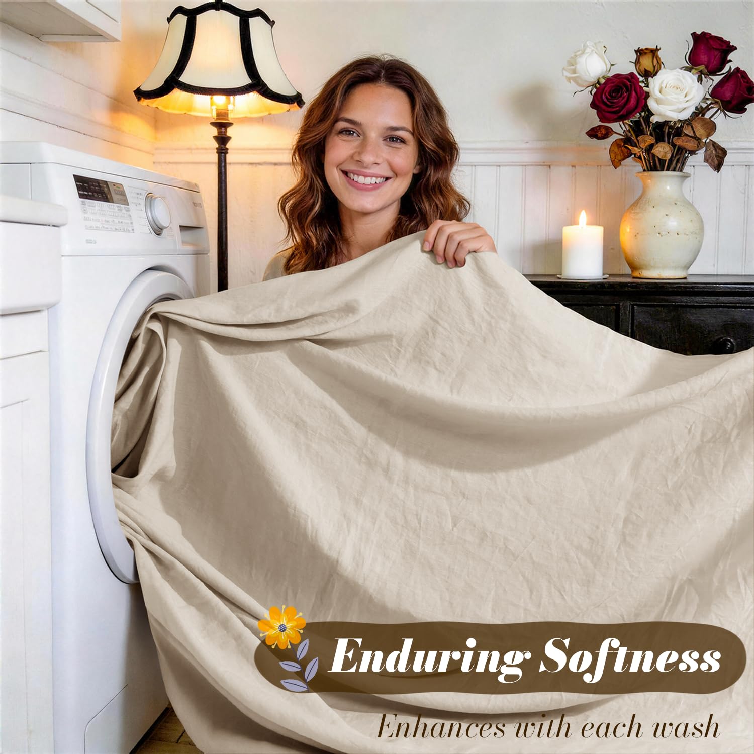 SONORO KATE pillowcase stitching close-up shows durable seams and neat finish benefit