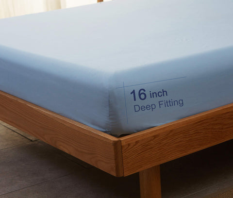 SONORO KATE bed made with sheet set in a styled bedroom setting