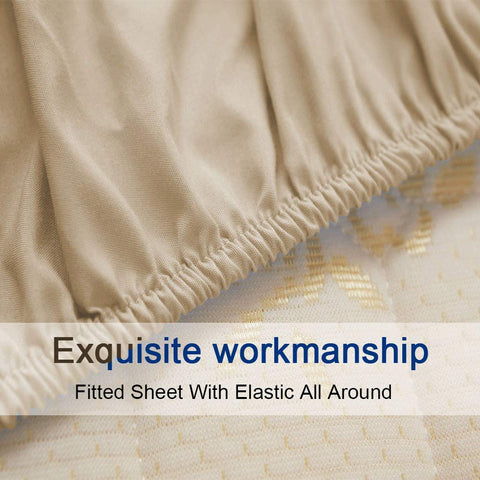 SONORO KATE fitted sheet on mattress showing fit on up to 16-inch benefit