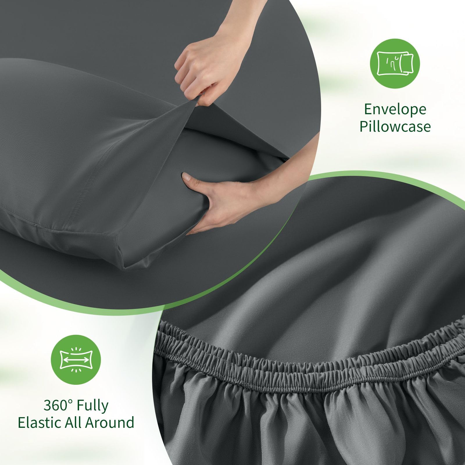 SONORO KATE sheet surface showing minimal wrinkles for easy care