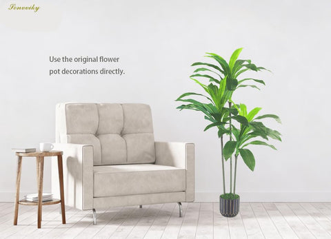 Sonvviky dracaena black pot detail highlighting weighted base stability