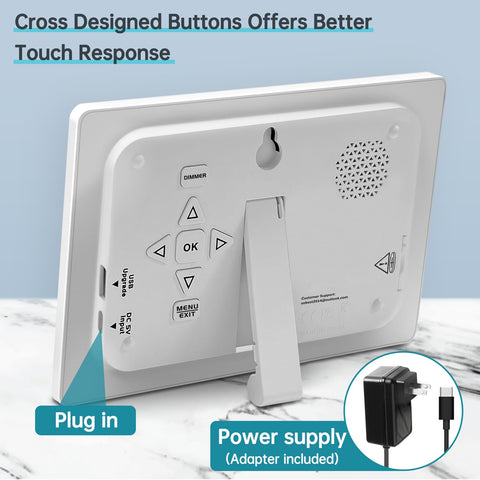 Soobest side view showing Type-C power port and included adapter benefit