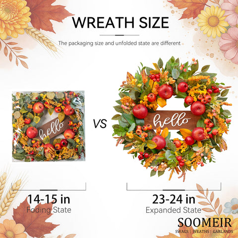 Soomeir gift-ready packaging making the fall wreath ideal for gifting