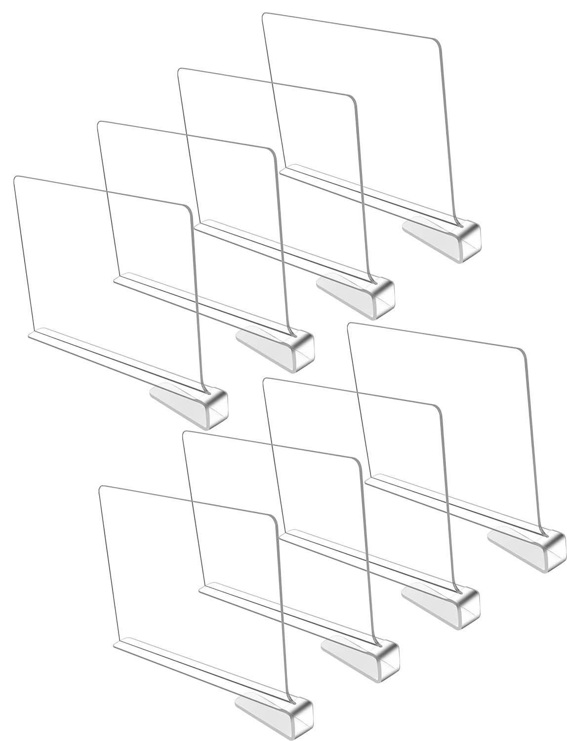Sooyee clear dividers front view showing full 8-piece set and neat benefit