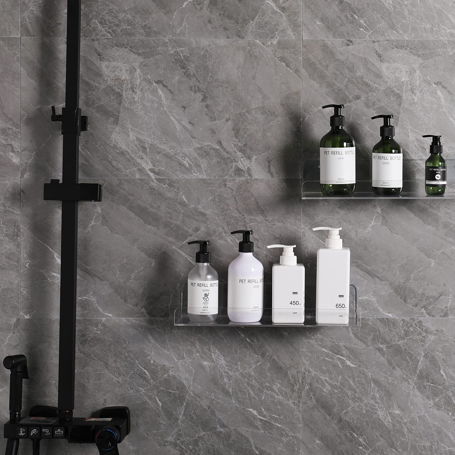 Sooyee kitchen shelf holding spice jars for easy-access organized cooking