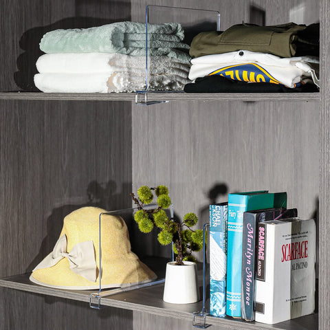 Sooyee divider next to a book to show scale and space-saving benefit