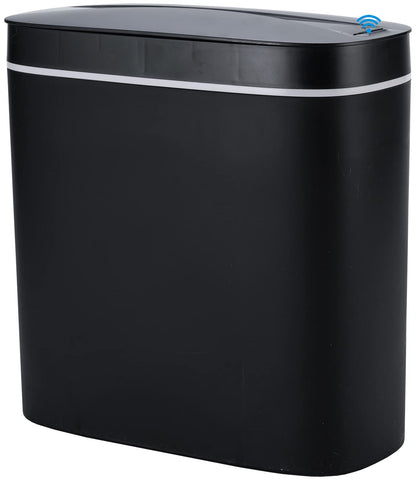 Sooyee sensor trash can front view shows compact design and clean look