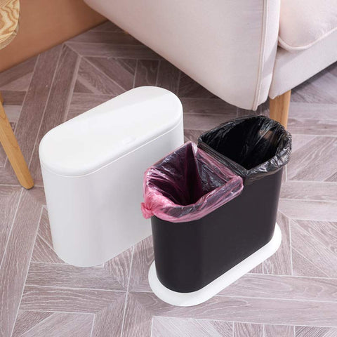 Sooyee side profile placed in narrow gap to show space-saving rectangular shape