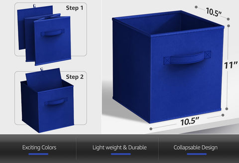 Sorbus six cubes assembled on a bookcase illustrating organized, color-coded storage