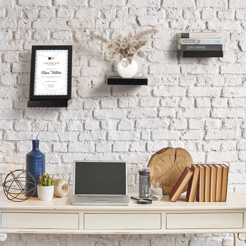 Sorbus bathroom scene with toiletries on shelf for compact, tidy storage