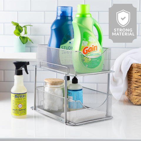 Sorbus bottom drawer storing bottles showing stable bulk-storage benefit