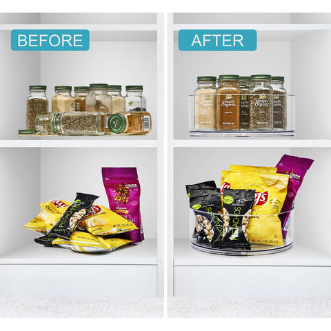 Sorbus organizer placed in refrigerator showing saved shelf space benefit