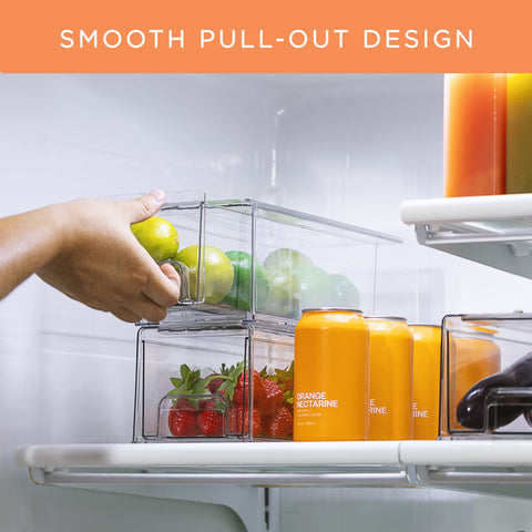 Sorbus drawer installed in fridge door for quick-access storage benefit