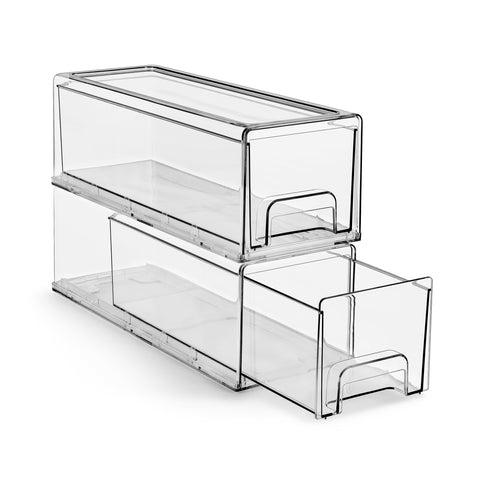 Sorbus clear drawers front view showing organized, visible storage benefit