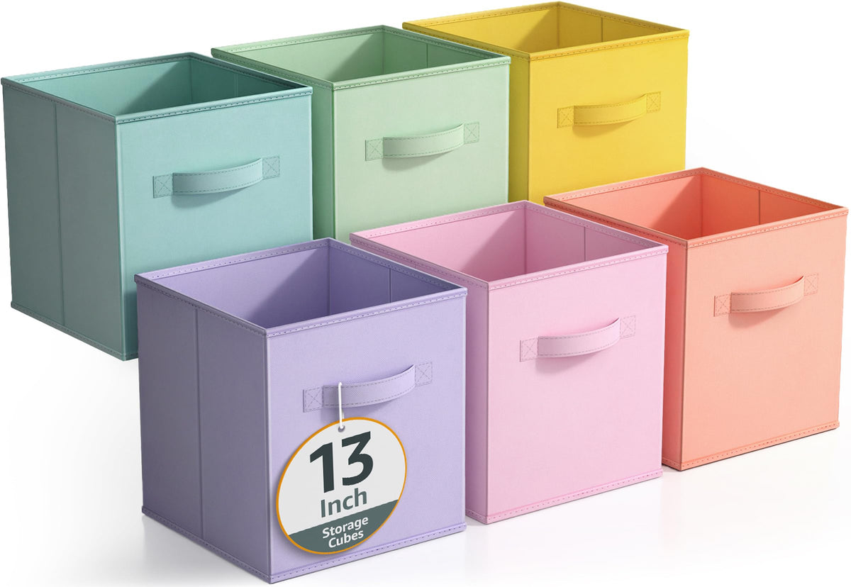 Sorbus front packaging showing six pastel multi cubes and tidy storage benefit