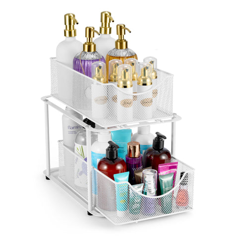 Sorbus front view of organizer showing neat under-sink storage benefit