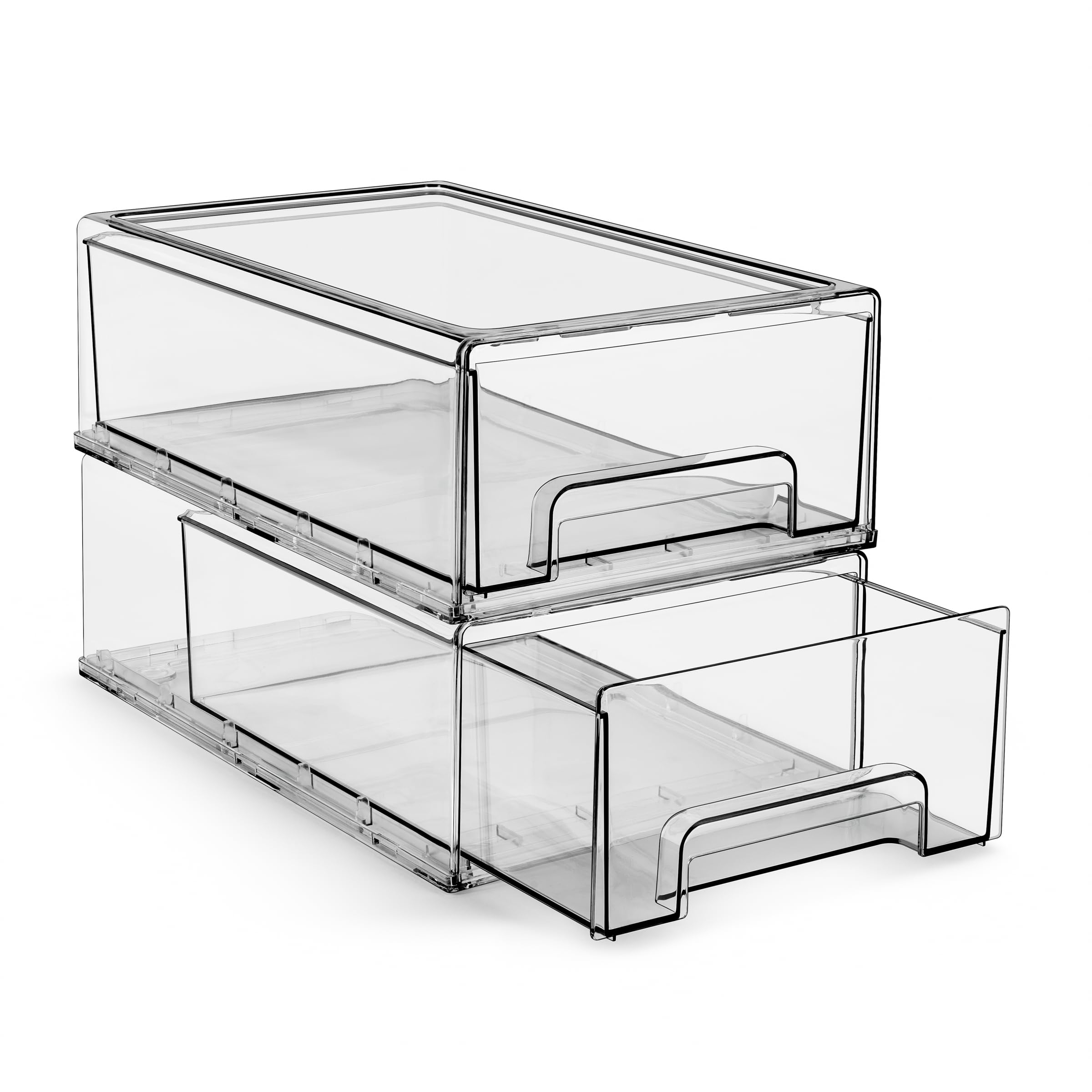Sorbus front view of two-pack drawers showing clear packaging and neat storage benefit