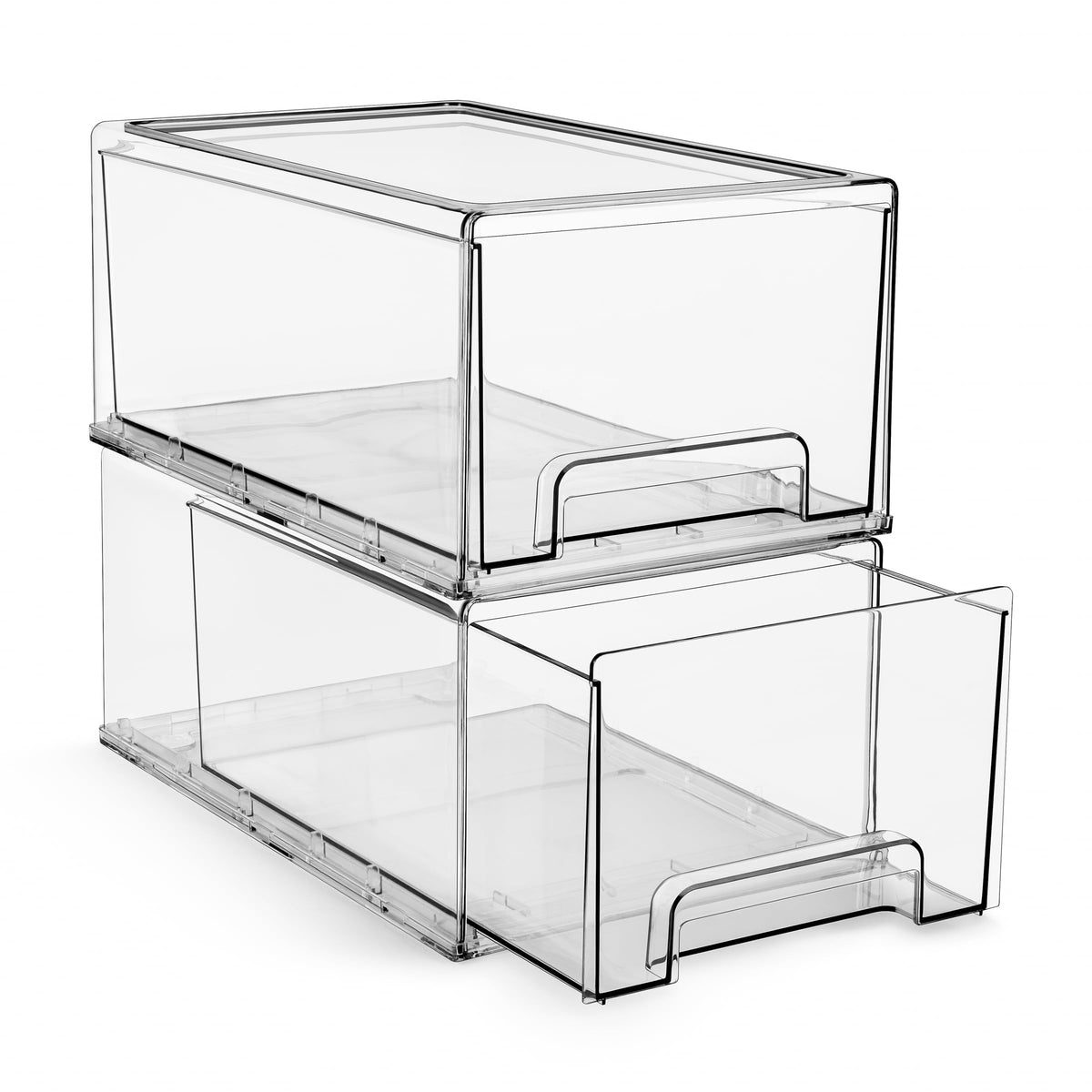 Sorbus clear drawers front view showing tidy storage and quick visibility