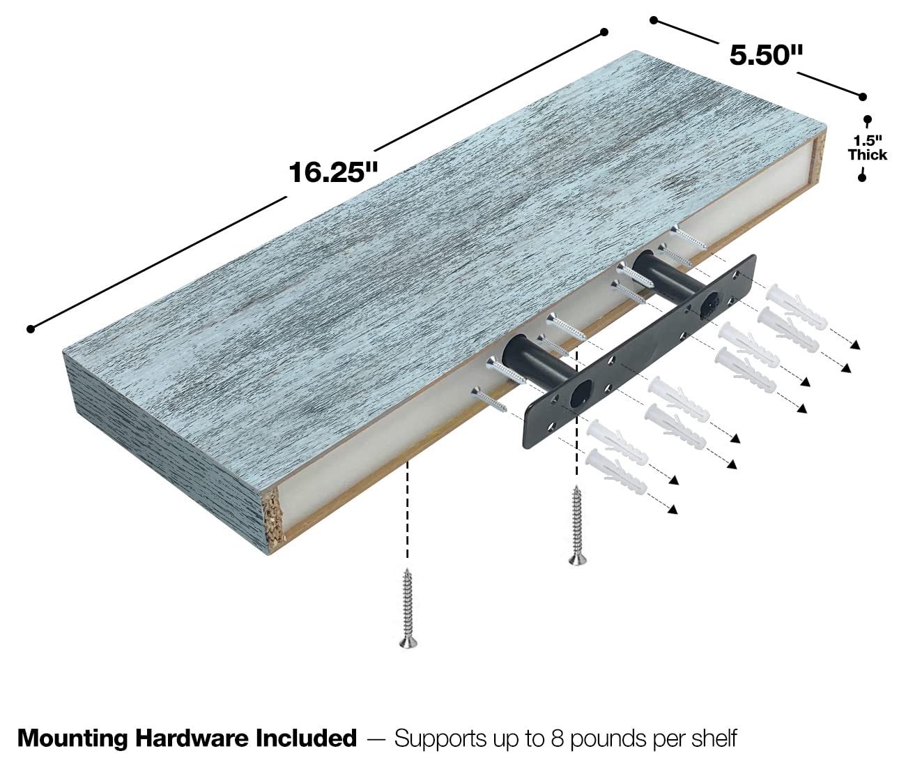 Sorbus invisible mounting bracket detail showing secure installation and clean look