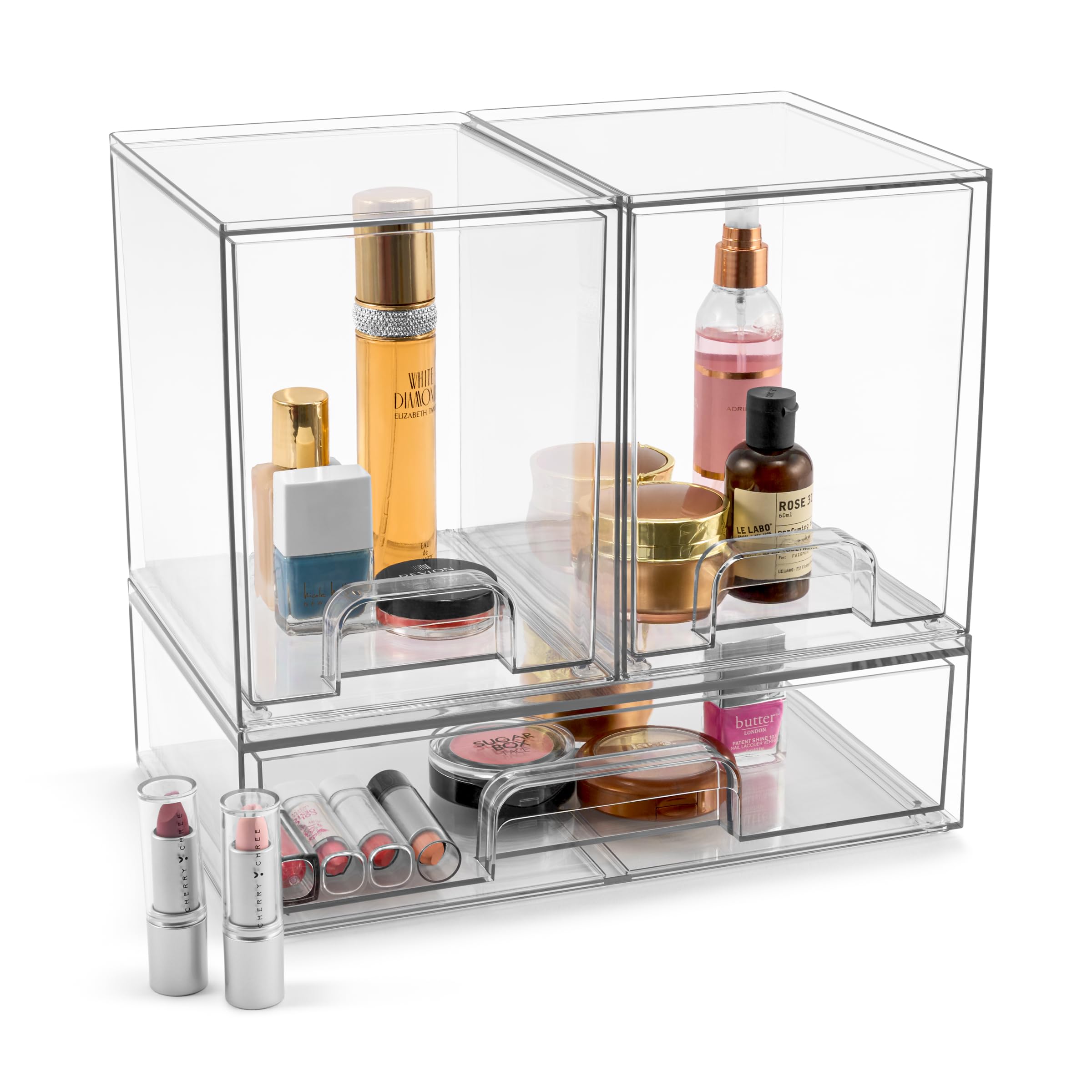 Sorbus drawer set in bathroom scene demonstrating tidy countertop benefit