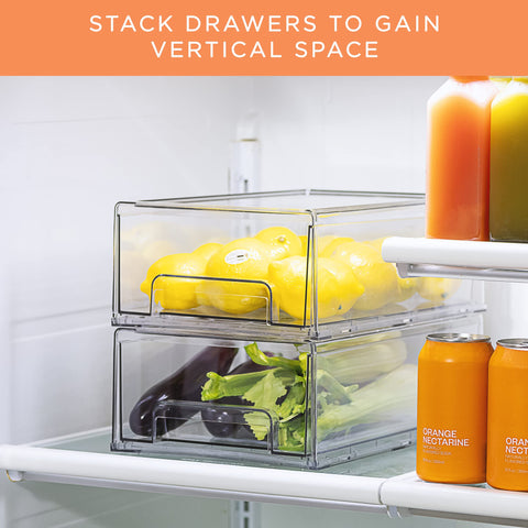 Sorbus drawers in kitchen scene organizing pantry items for faster meal prep benefit