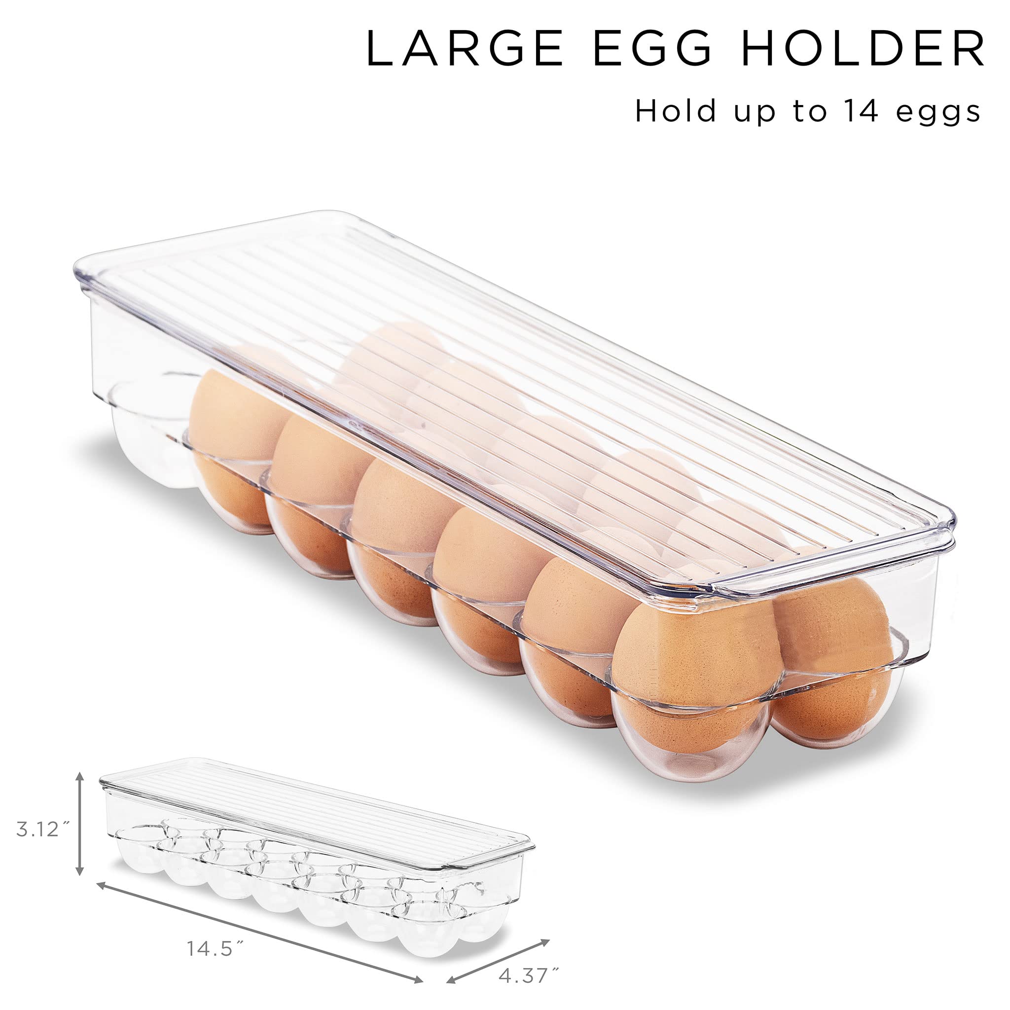 Sorbus narrow bin inside refrigerator organizing bottles and condiments
