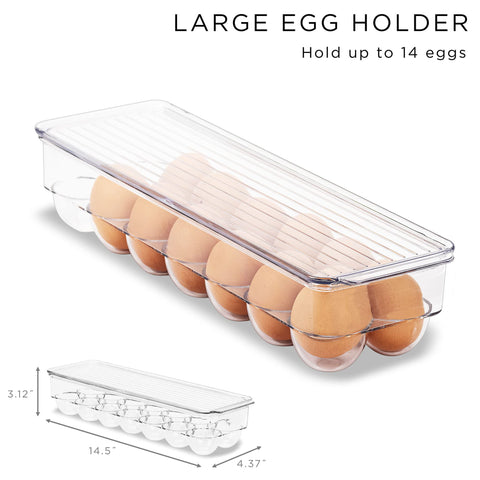 Sorbus narrow bin inside refrigerator organizing bottles and condiments