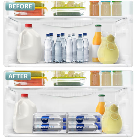 Sorbus organizer beside a standard water bottle showing size and fit benefit