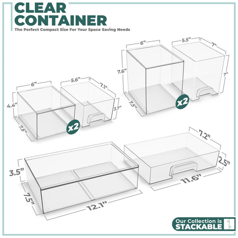 Sorbus small drawers with nipples and pacifiers for tidy small-item storage