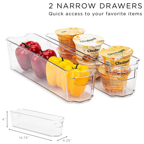 Sorbus stacked bins demonstrating space-saving and tidy shelving