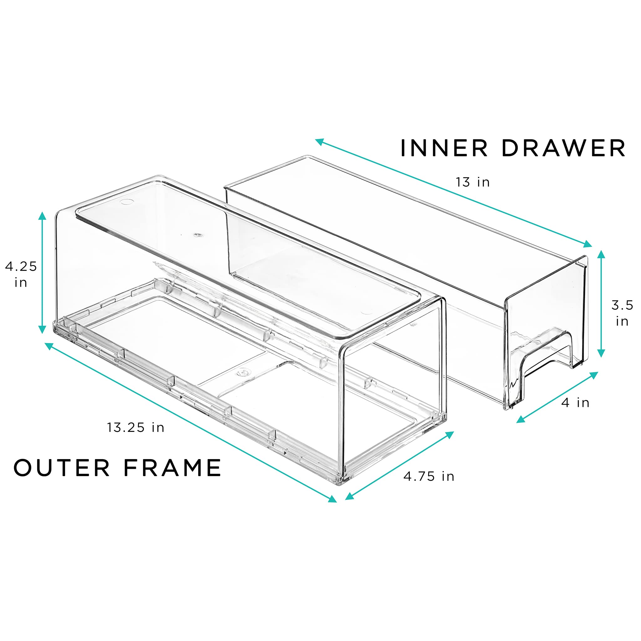 Sorbus stacked drawers in pantry demonstrating vertical space saving benefit