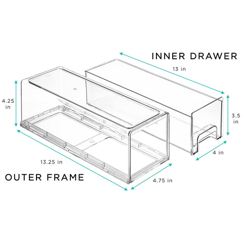 Sorbus stacked drawers in pantry demonstrating vertical space saving benefit