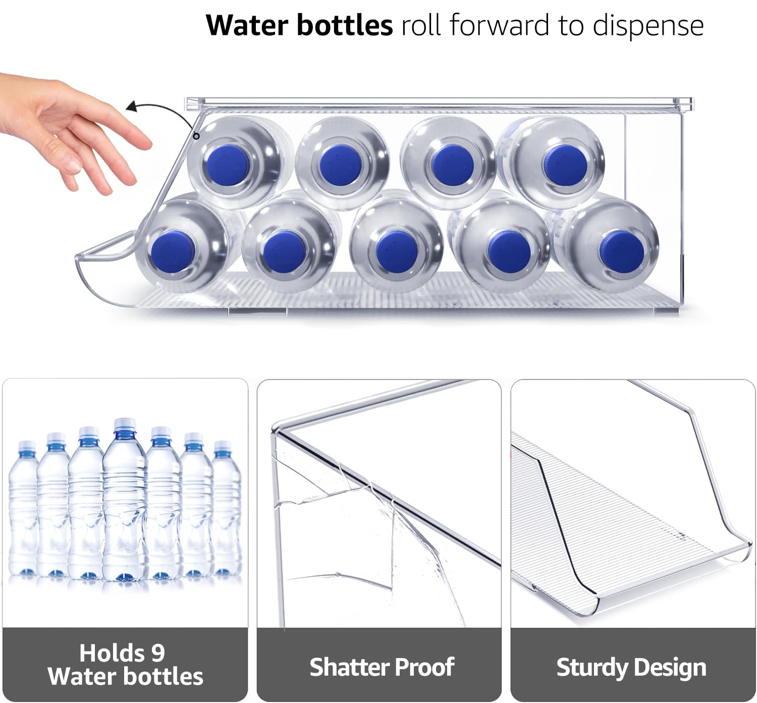Sorbus two stacked organizers in fridge maximizing vertical storage benefit