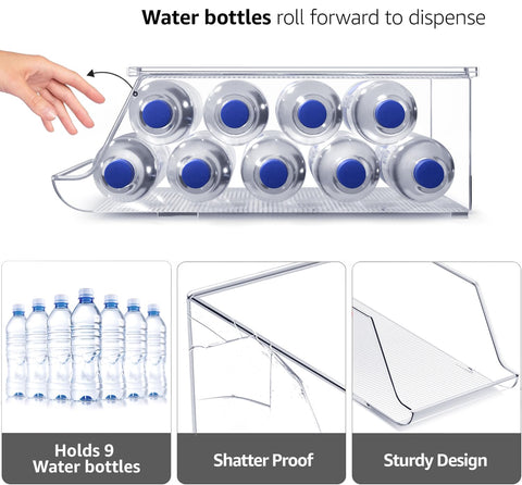Sorbus two stacked organizers in fridge maximizing vertical storage benefit