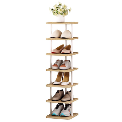 SORCEDAS front view tall shoe shelf organized shoes and saving floor space