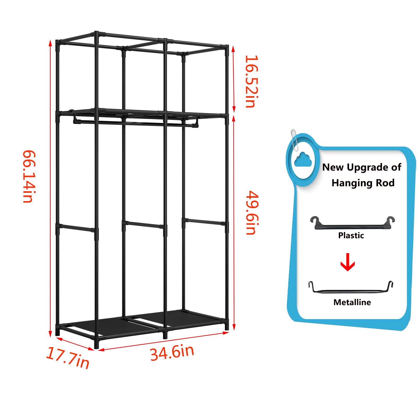 SORCEDAS wardrobe in bedroom staging illustrating compact footprint and style