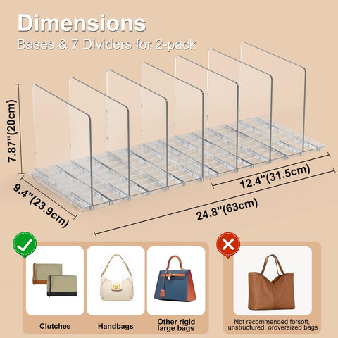 SortNStore scale comparison with common handbag to show organizer dimensions