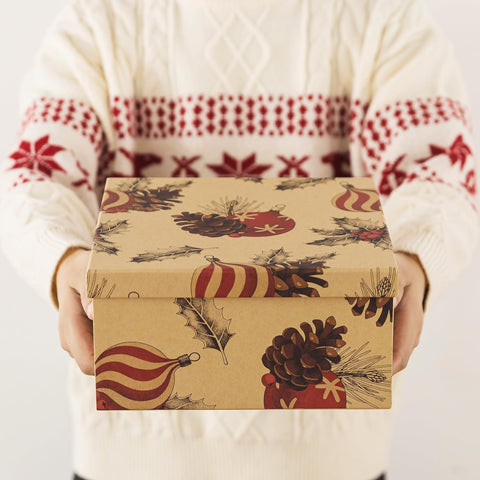 Soul & Lane boxes used for holiday storage showing organization and decorative versatility