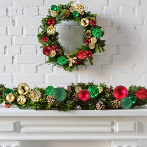 Soulchen ornaments as vase filler creating an instant festive tabletop centerpiece
