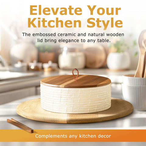 SoulMex ceramic base in oven to show microwave and oven-safe reheating