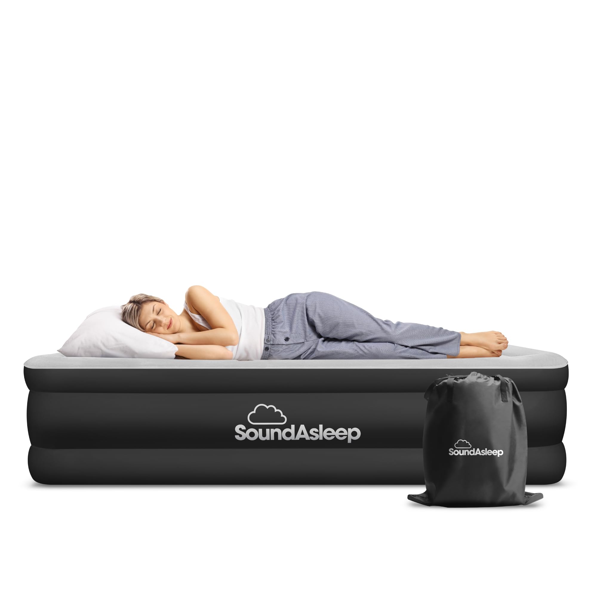 SoundAsleep Dream Series front view showing full-size raised profile and comfort