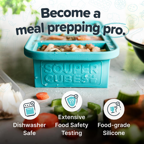 Souper Cubes texture and steel-reinforced rim detail for sturdy stacking