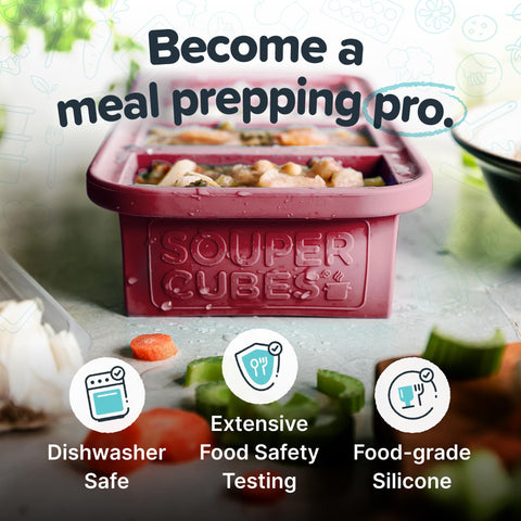 Souper Cubes silicone texture and flexibility for easy release and cleaning