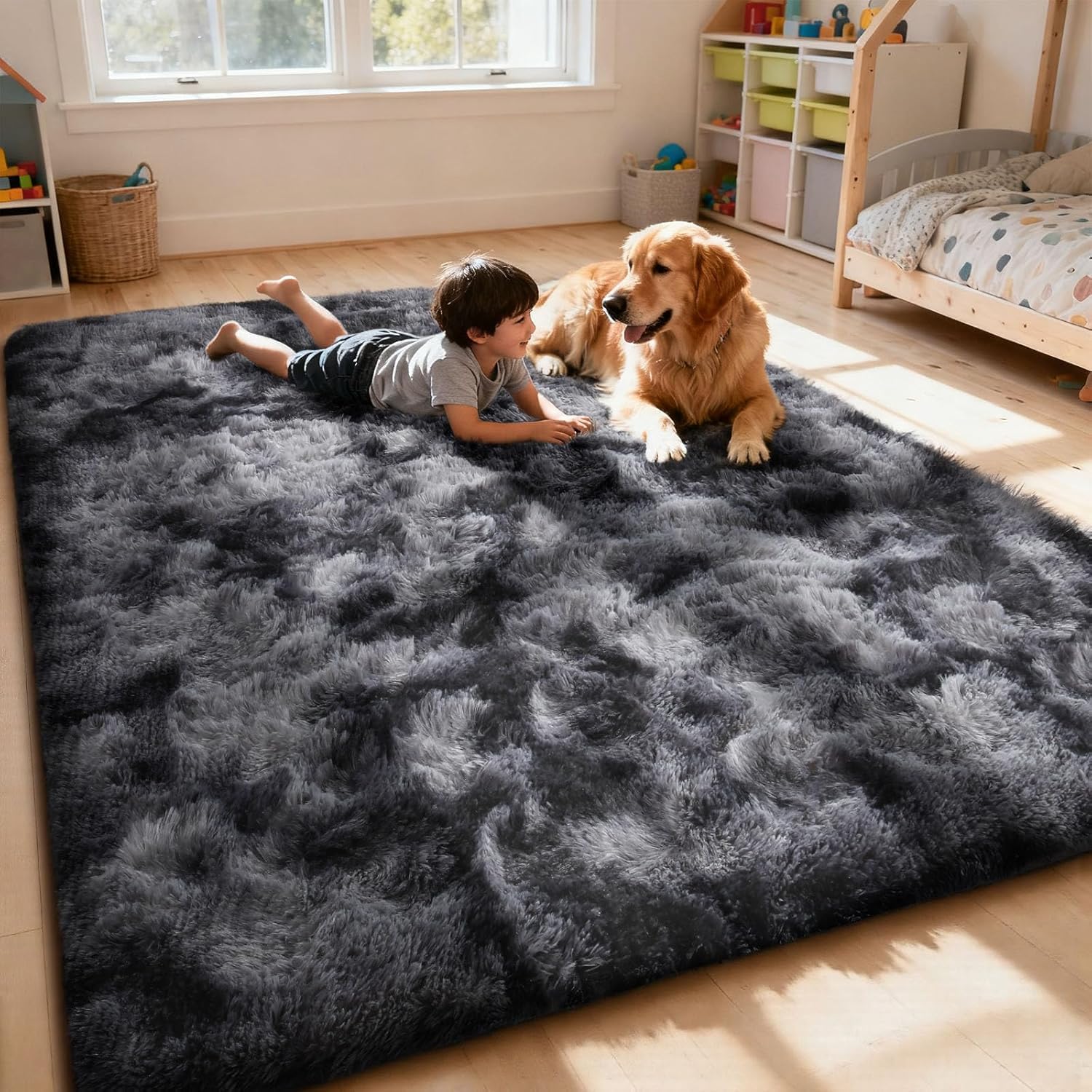 Sour Lemon rug edge and cross-section showing pile height and cushioning