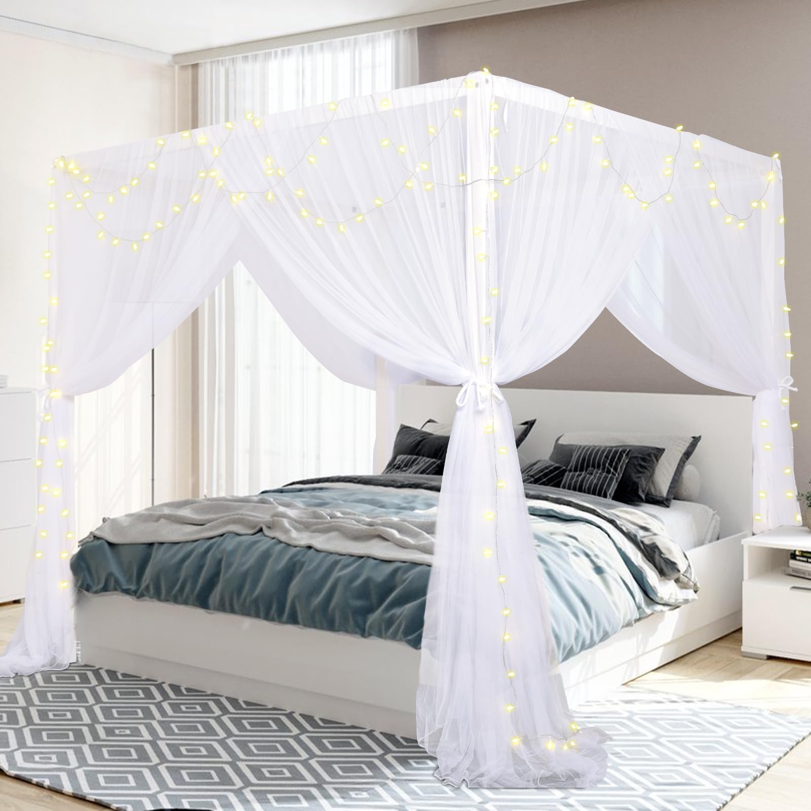 South to East scale comparison with mattress shows generous size and fit assurance benefit