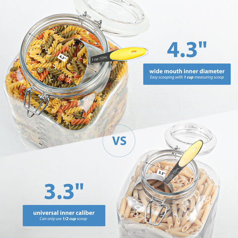 Sovietiep jar with measuring cup inside, convenient for quick portioning and access