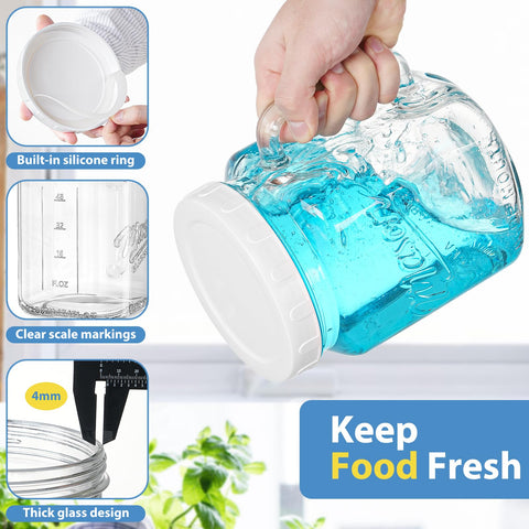 Top-down wide-mouth view of Sovietiep glass jar for simple filling and cleaning